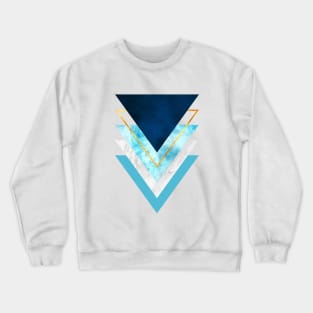 Modern Navy Gold Stone Geometric Triangle Crewneck Sweatshirt